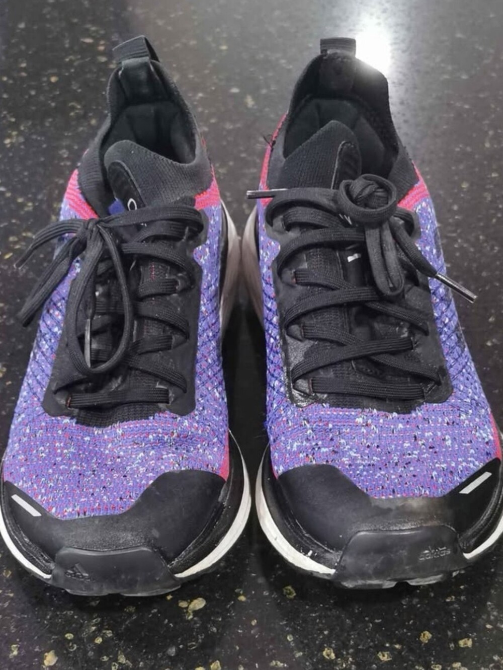 Women’s Adidas Knit Sneakers in Purple and Black